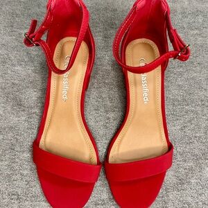City Classified Red Women's Heels